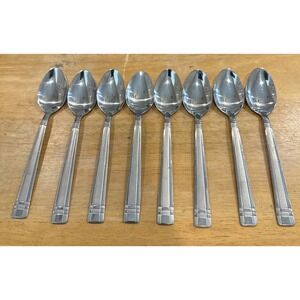 Cambridge Axis Sand Frosted Set Of 8 Teaspoons Spoons Spoon Stainless Silverware